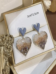 Crystal Heart Earrings Women Jewelry Fashion