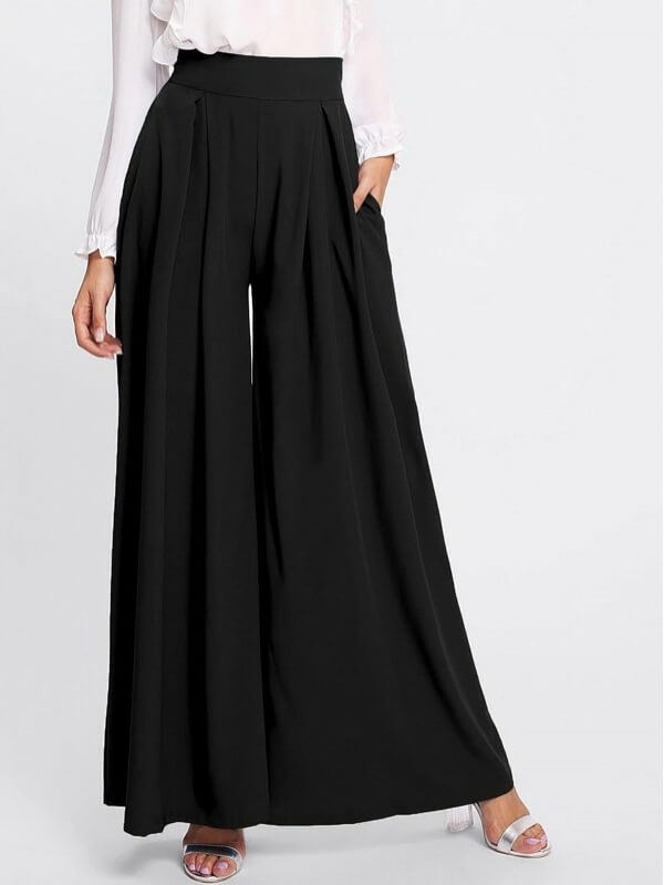 Finely pleated palazzo trousers Clearance