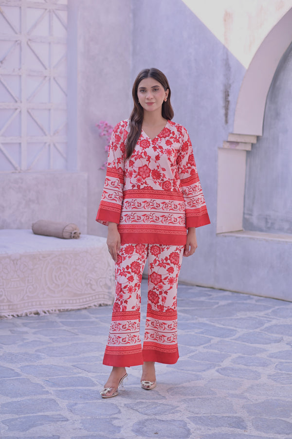 Scarlet Charm Co-ord Set