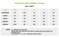 White Floral Printed Chiffon Dress