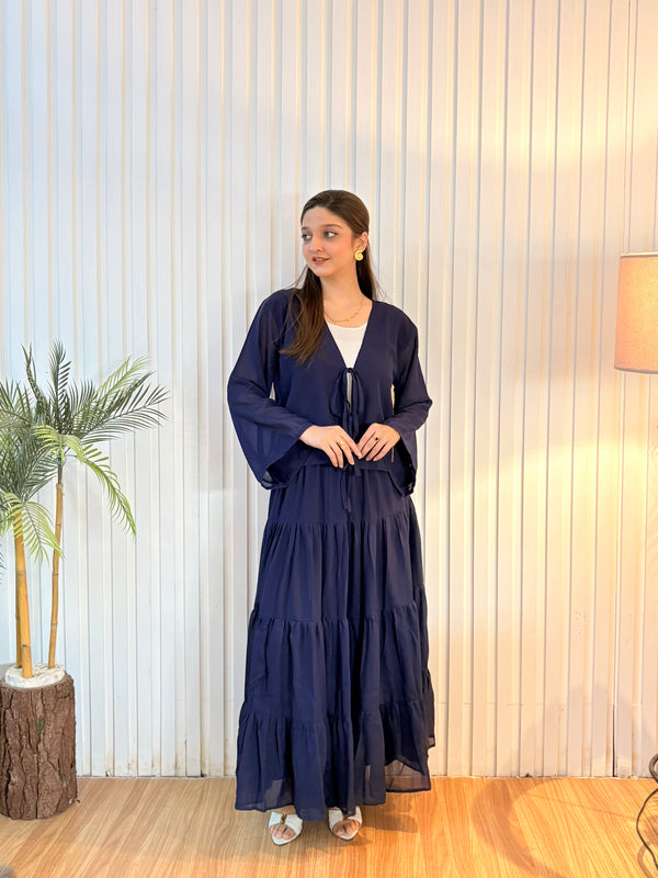 Navy Blue layered Co-ord Set