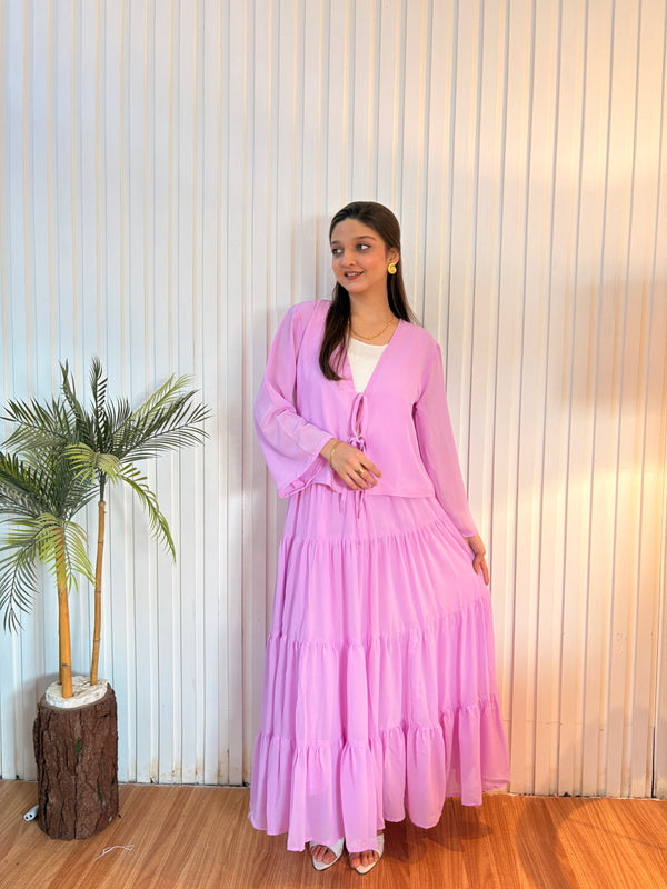 Lilac layered Co-ord Set