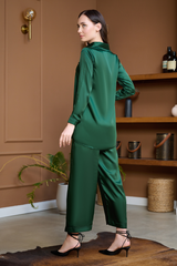 Green Silk Co Ord Set
