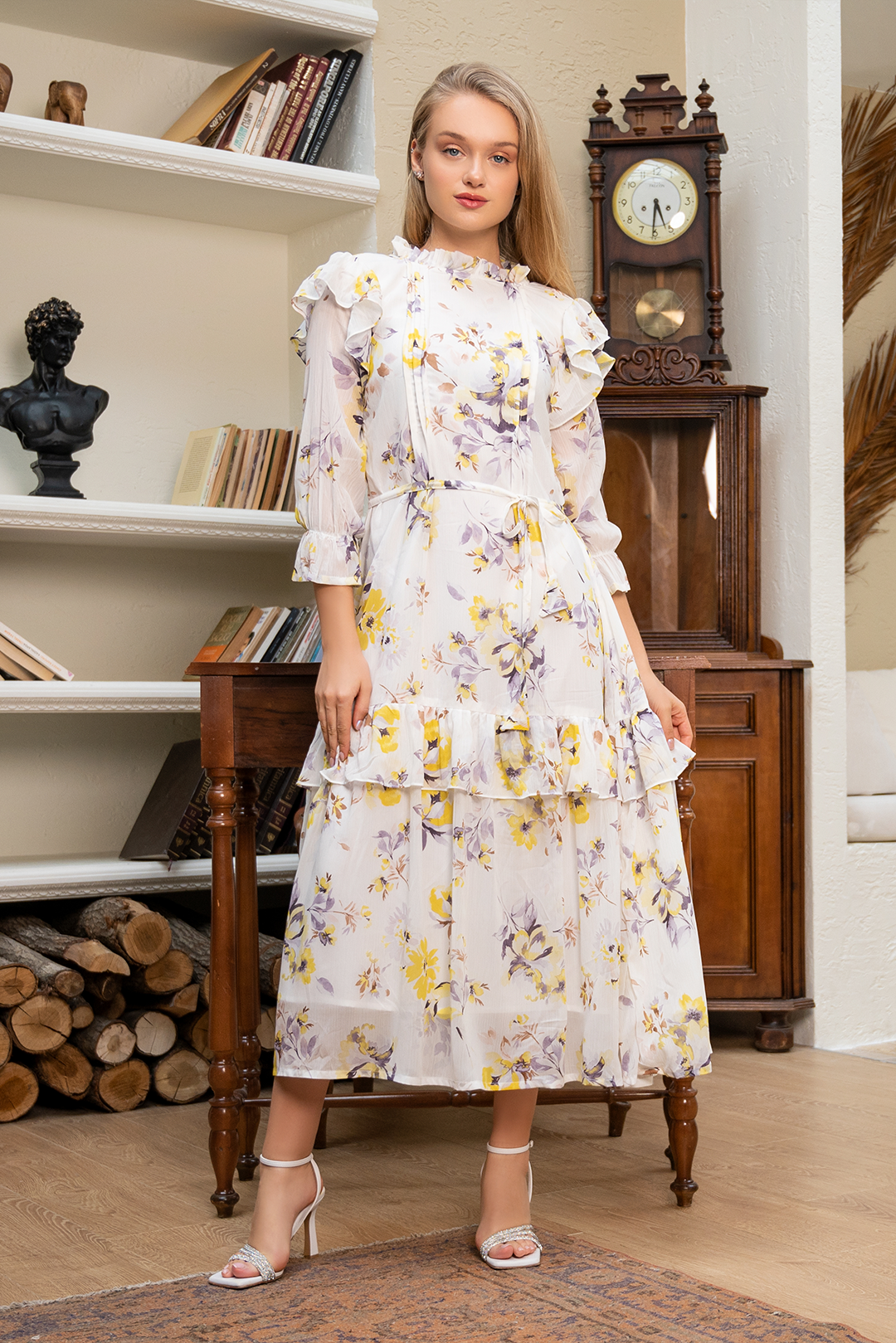 Chiffon Printed Long Maxi Dress – Mardaz Fashion