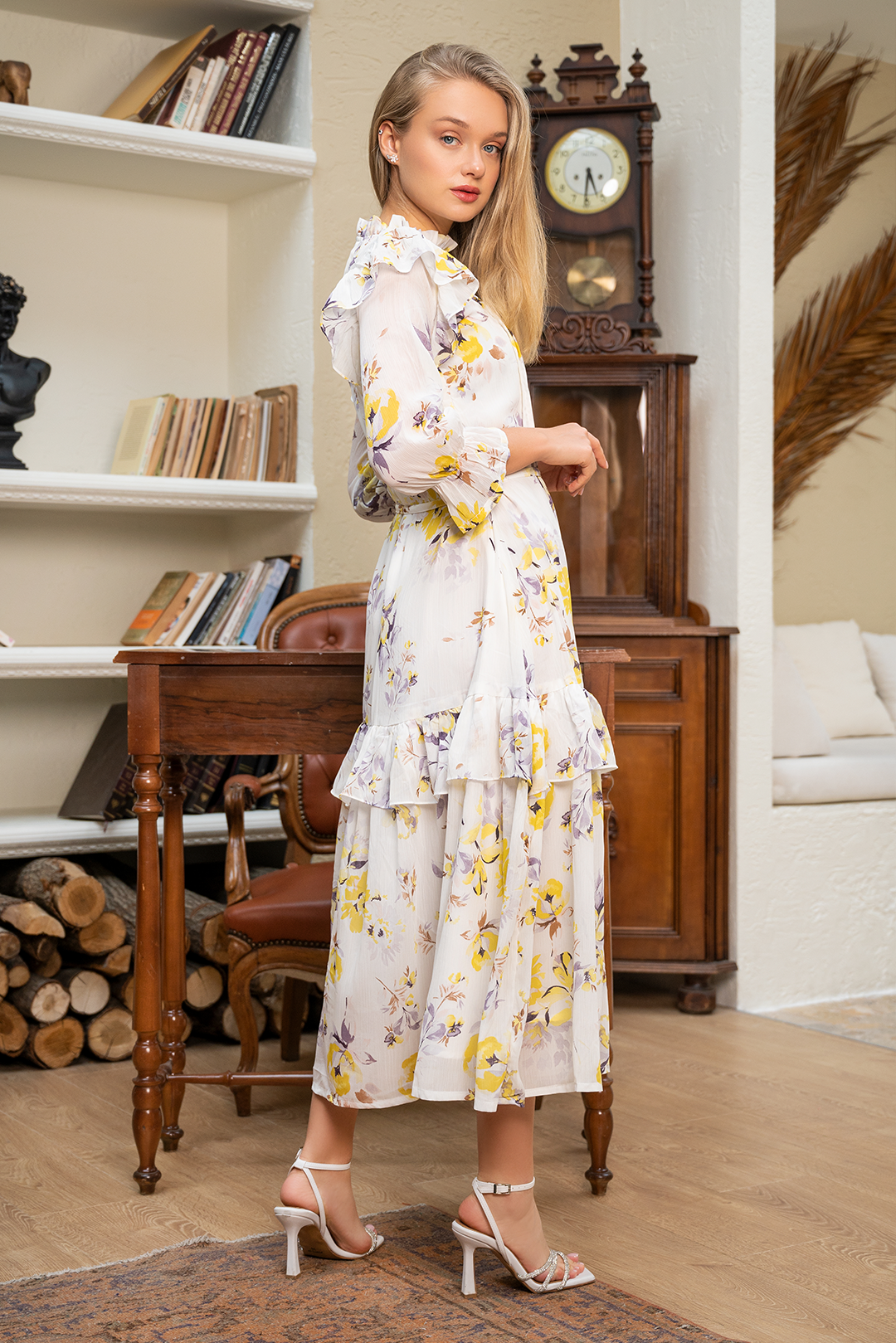 Chiffon Printed Long Maxi Dress