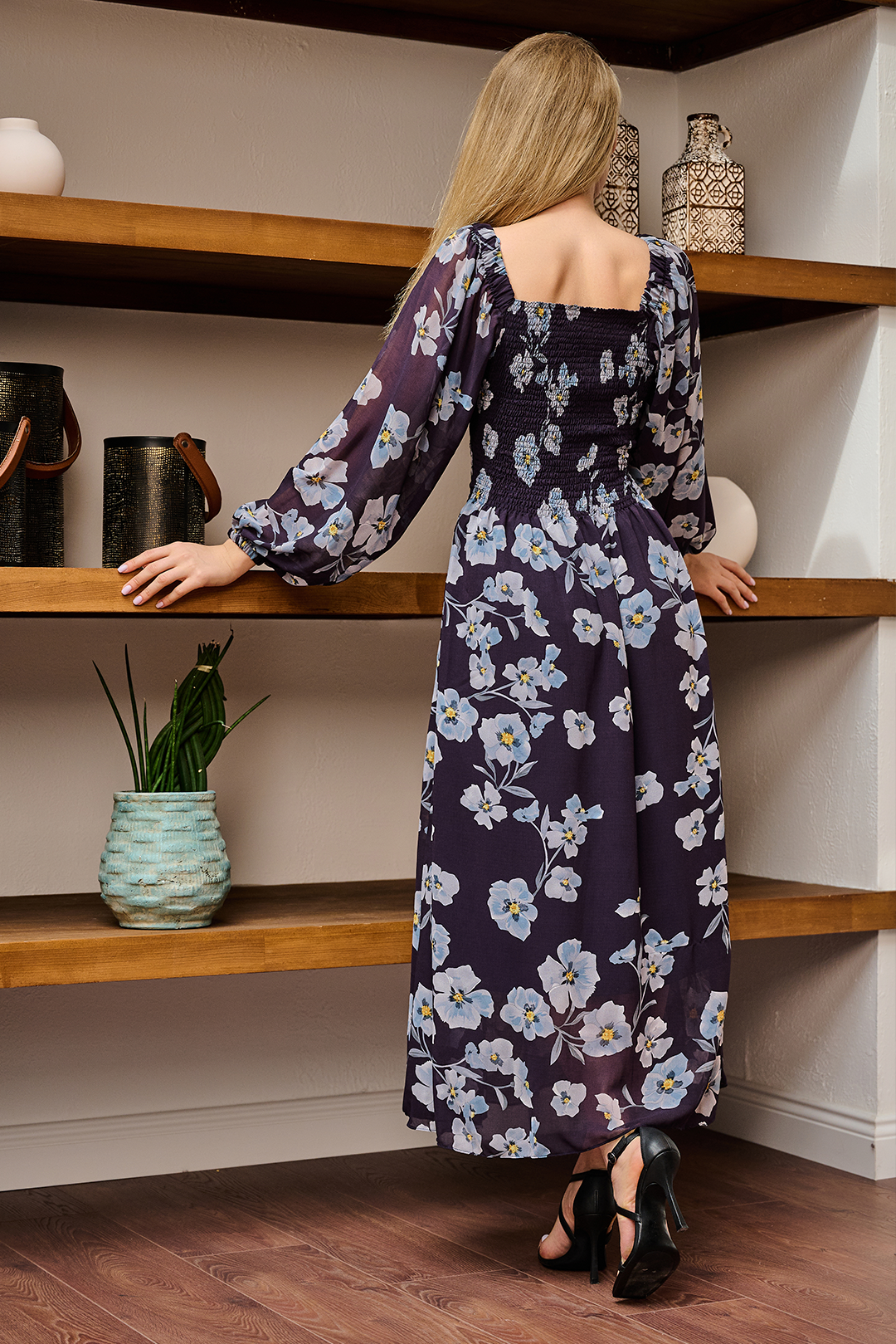 Purple Day Dream Floral Maxi