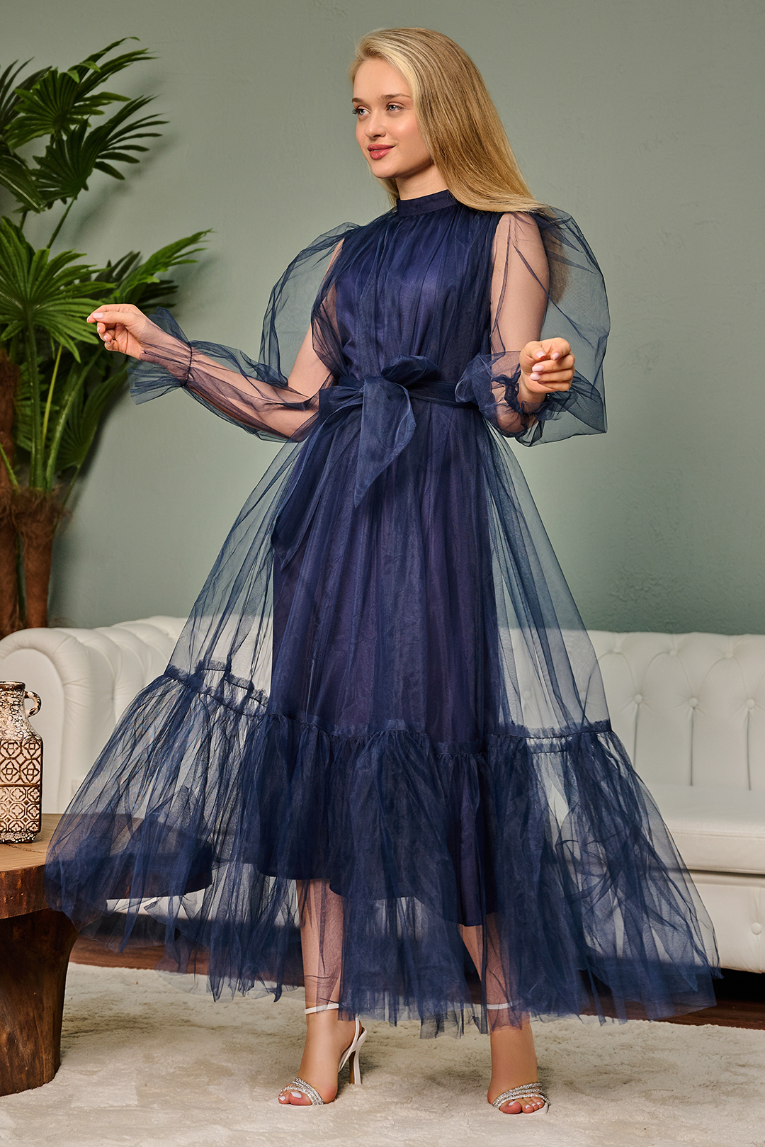 Blue Net Dress