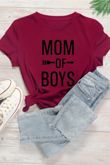 لڑکوں کی ماں گرافک ٹی شرٹ برائے خواتین