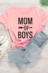 لڑکوں کی ماں گرافک ٹی شرٹ برائے خواتین