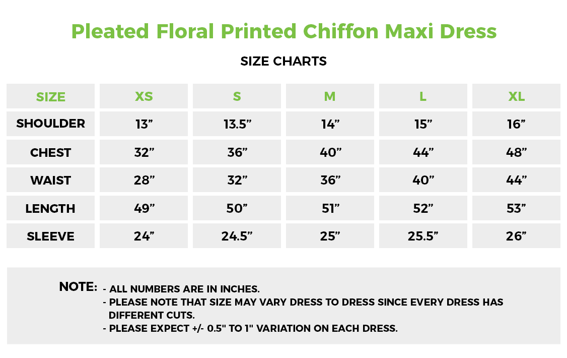 Blue Pleated Floral Printed Chiffon Maxi Dress