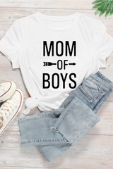 Mom Of Boys Graphic T-Shirt For Women