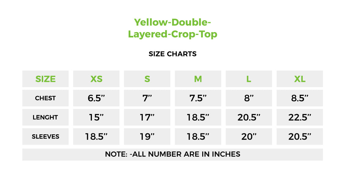 Yellow Double Layered Crop Top