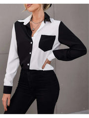 Colorblock Patch Pocket Shirt