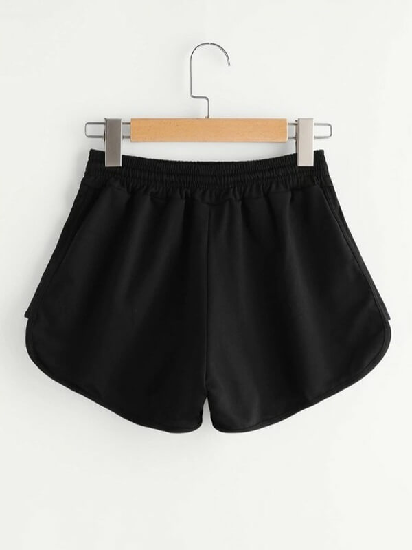 Elastic Waist Dolphin Shorts
