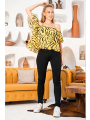 Yellow Double Layered Crop Top
