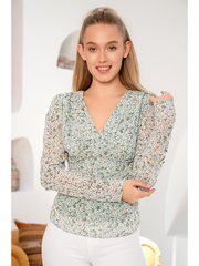 Chiffon Printed Top For Women