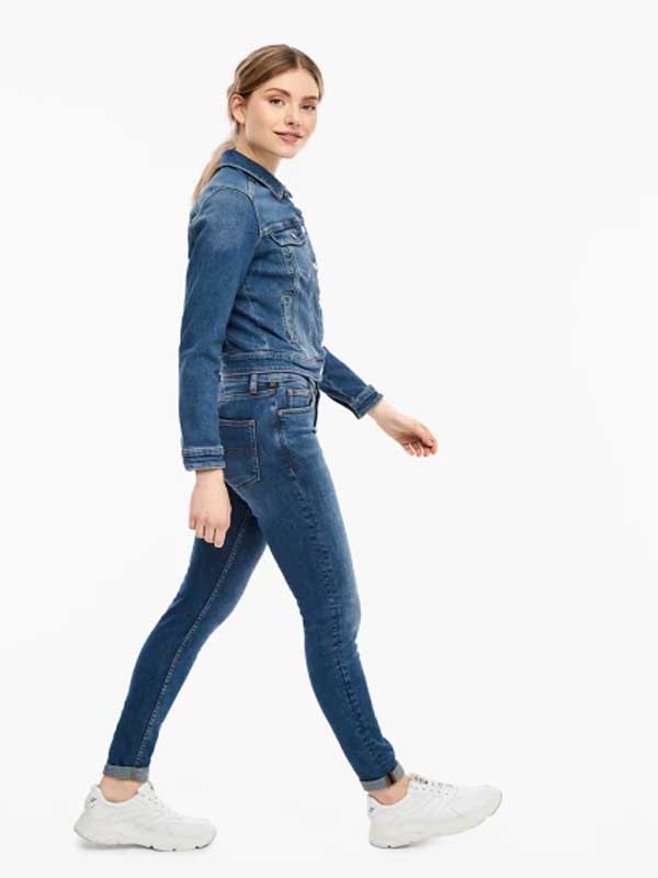 Dark Blue Denim Jacket For Women