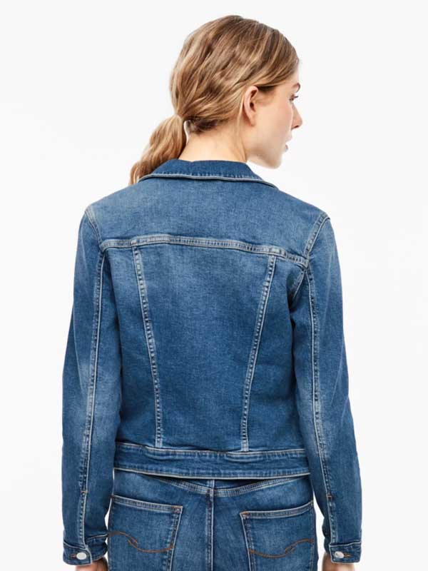 Dark Blue Denim Jacket For Women