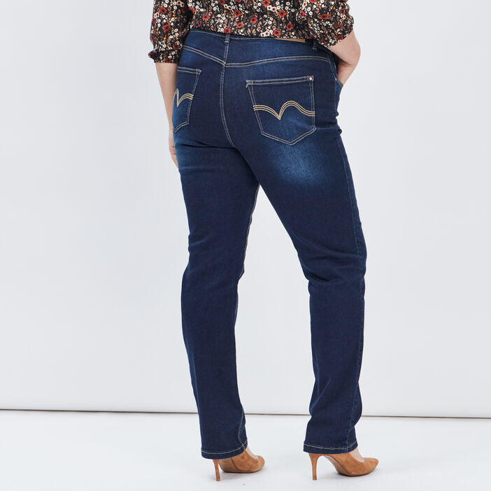 Plus size women's regular jeans plus size raw denim
